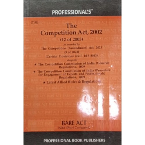 Professional Book Publisher's The Competition Act, 2002 Bare Act 2024